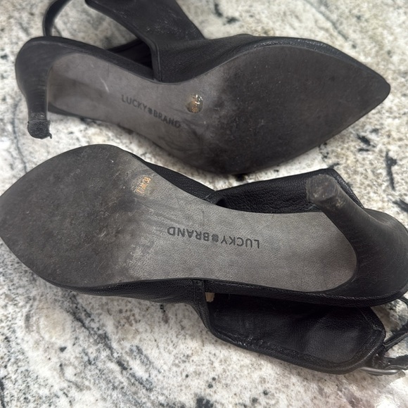 Lucky Brand Black Heeled Boots with Suede Finish - Picture 6 of 6